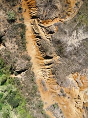 Aerial view of a natural landscape 