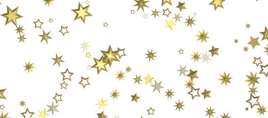 A gray whirlwind of golden snowflakes and stars. New