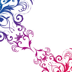 Abstract floral background with oriental flowers.