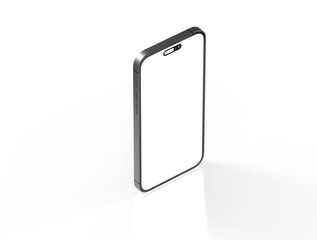 All-screen smartphone mockup isolated 3d