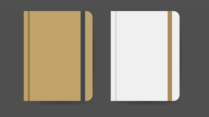 Notebook on gray background ,  Flat Modern design , Illustration Vector  EPS 10