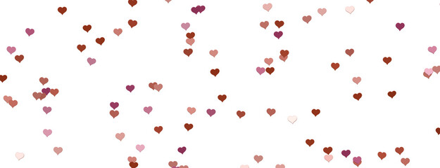  Red heart love confettis. Valentine's day falling