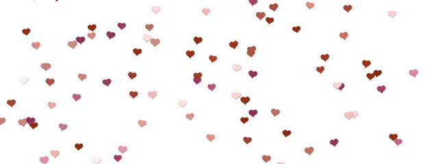 Fototapeta na wymiar realistic isolated heart confetti on the transparent background for decoration and covering. Concept of Happy Valentine's Day,