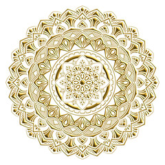 マンダラアート(金彫刻風、レース風模様、華やか)