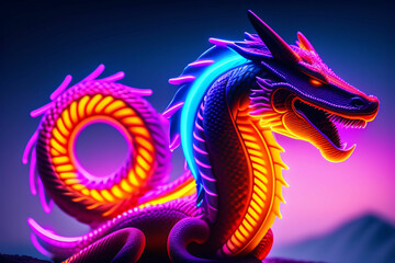 traditional chinese dragon colorful representation dragon costume generative ai
