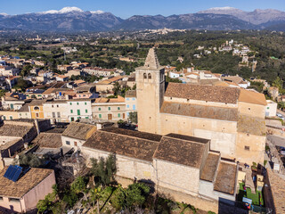 Fototapeta na wymiar Parish Church of Sant Pere, Búger, Majorca, Balearic Islands, Spain