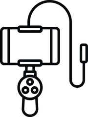 Endoscopy monitor icon outline vector. Medical endoscope. Stomach health