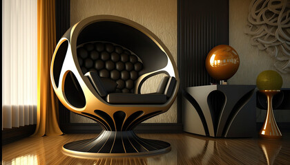 Contemporary interior design with a Stylish Armchair