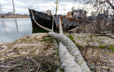 old ship ran aground in Ukraine