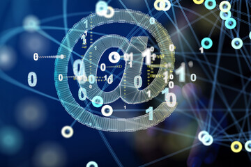 mail communication support contact concept service - 3D digital