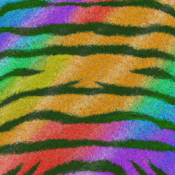 Tiger style pattern with alternative colouring