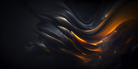 Dark Black Abstract Image created by Generative AI technology