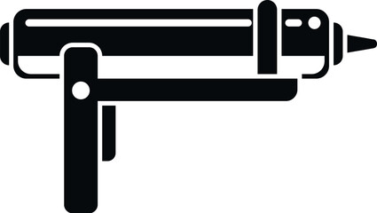 Sealant silicone caulk gun icon simple vector. Glue tube. Construction building