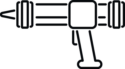Silicone caulk gun icon outline vector. Glue tube. Silicon pistol