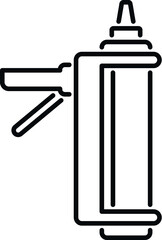 Caulk gun tube icon outline vector. Adhesive glue. Silicon pistol
