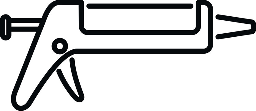 recommend clip art: Industry silicone caulk gun icon outline vector. Glue tube. Silicon building