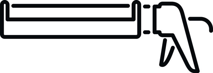 Applicator gun icon outline vector. Caulk adhesive. Carpenter acrylic