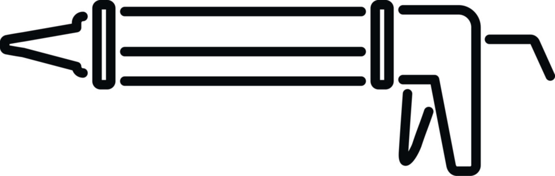 recommend clip art: Craft silicone caulk gun icon outline vector. Glue tube. Silicon caulking
