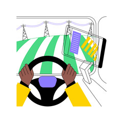 GPS based plant mapping isolated cartoon vector illustrations. Farmer deals with plant mapping using gadget, smart farming, precision agriculture, improve agricultural yield vector cartoon.