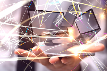 conference Digital Network and data concept 3d