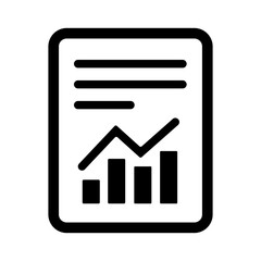 Report text file icon. Document with chart symbol, Accounting sign