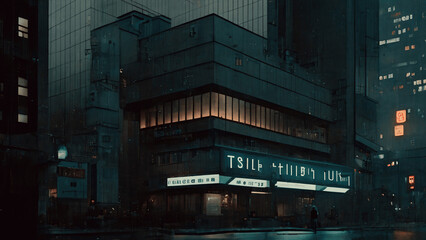 Obraz premium Future type building 