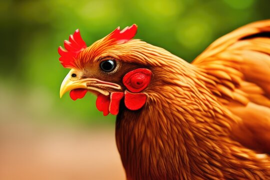 High-Resolution Image of a Chicken Showcasing the Beautiful and Majestic Characteristics of this Popular Farm Animal