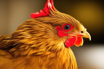 High-Resolution Image of a Chicken Showcasing the Beautiful and Majestic Characteristics of this Popular Farm Animal