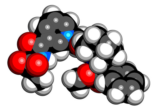 Serdexmethylphenidate chloride drug molecule. 3D rendering.