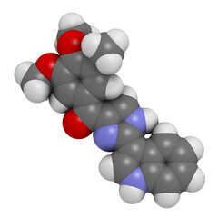Sabizabulin drug molecule. 3D rendering.