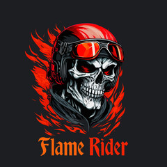 Skull Rider tshirt vector illustration.