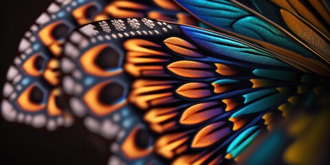 Obraz premium Detailed butterfly wings texture