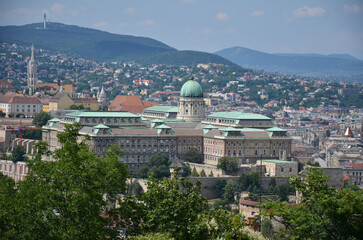 Fototapeta na wymiar Buda Castle - historical castle and palace complex of the Hungarian Kings in Budapest.