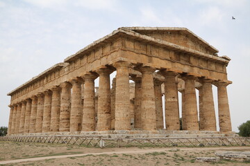 Temple of Poseidon in Paestum, Campania Italy - 569322571