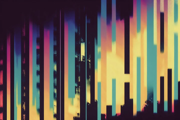Abstract colorful desktop background - Digital wallpaper illlustration, vintage soft noise pattern, retro VHS glitch