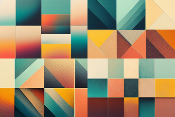 geometric tile pattern, generative ai

