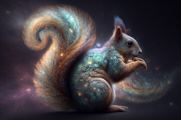 Fototapeta na wymiar Spirit animal - Squirrel, Generative AI