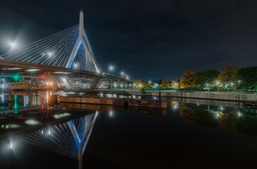 Boston at night