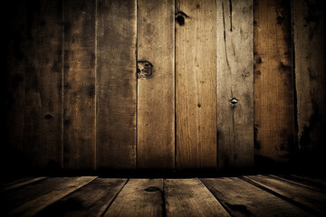 Brown black vintage wooden board wallpaper - created with AI