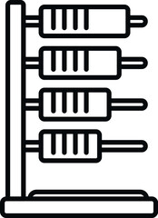 Silk bobine icon outline vector. Factory cotton. Textile fabric