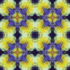 Mediterranean mosaic seamless pattern design.