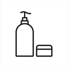 jars with cosmetics icon vector, illustration, symbol