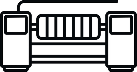 Fabric wool icon outline vector. Cotton sewing. Textile loom