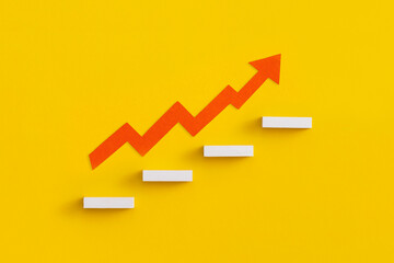 Ladder career path for business growth success process concept.