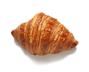 Delicious croissant isolated on white background
