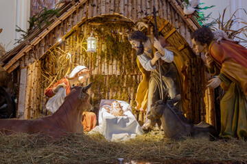 Nativity scene with statues Basilica of the Holy Family in Czestochowa