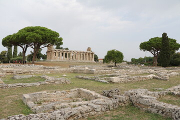 Paestum view to Tempio di Atena, Campania Italy © ClaraNila