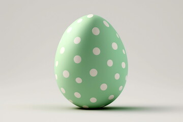 3D Grenn white dotted egg