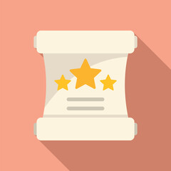 Top ranking icon flat vector. Medal winner. Win quality