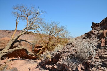 Beautiful landscape at Twyfelfontain, Namibia